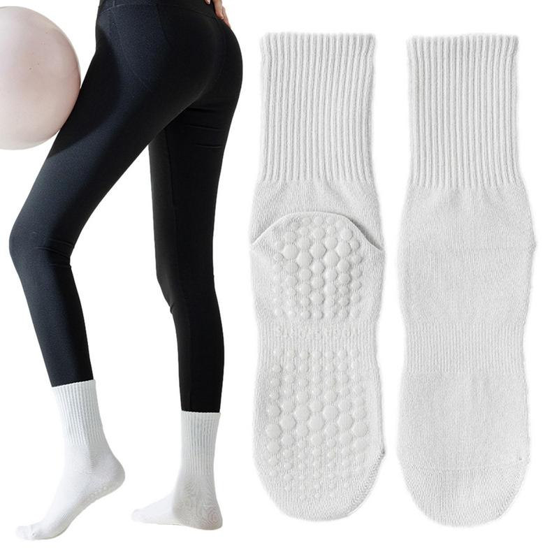 Pilates Yoga Y Barre - Calcetines acolchados antideslizantes para mujer, medias