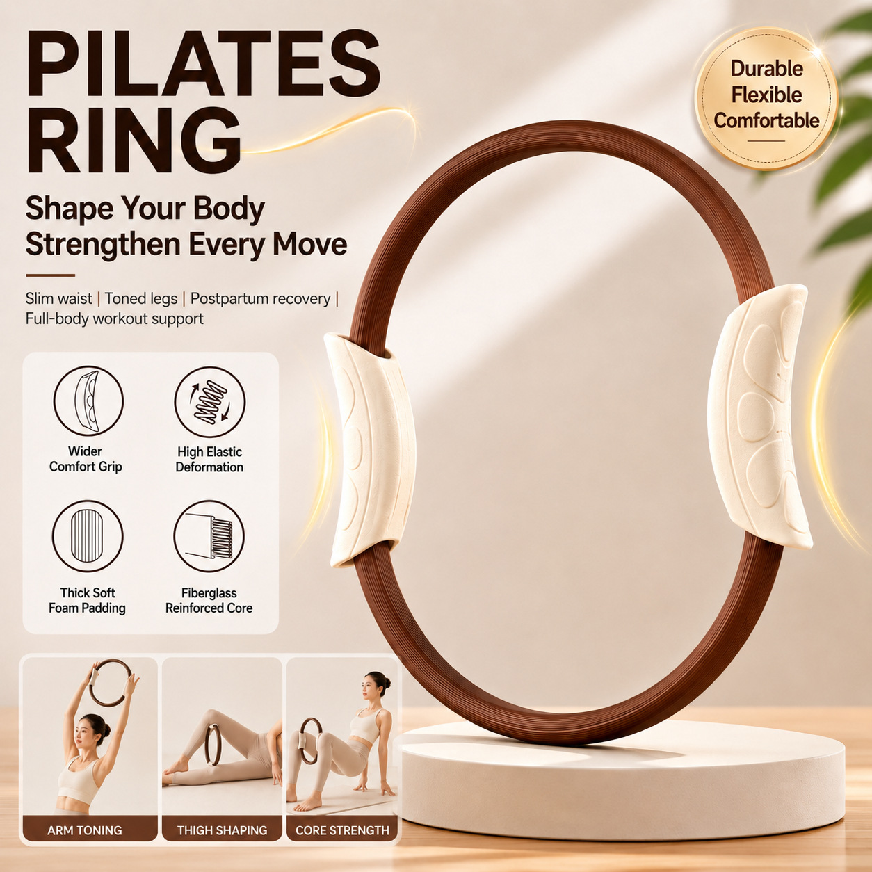 Pilates Yoga Resistance Ring - Anillo de Pilates, Anillo de Yoga,