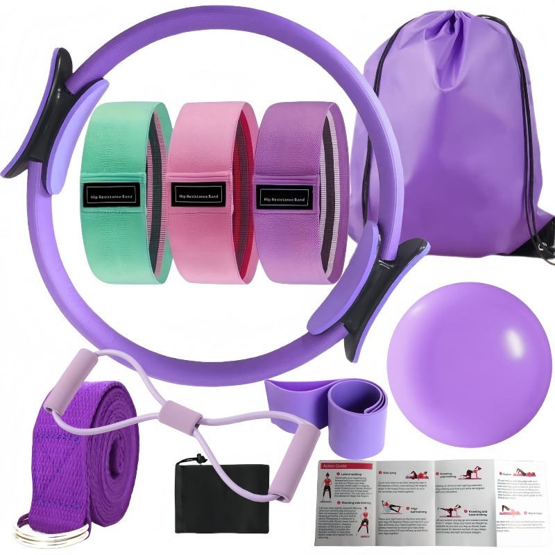 Pilates Yoga Resistance Ring - Juego combinado de 10 piezas de