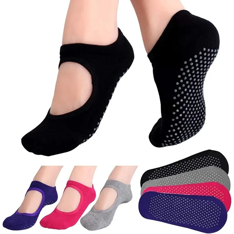 Pilates Yoga Workout - Calcetines de Yoga Antideslizantes sin Talón