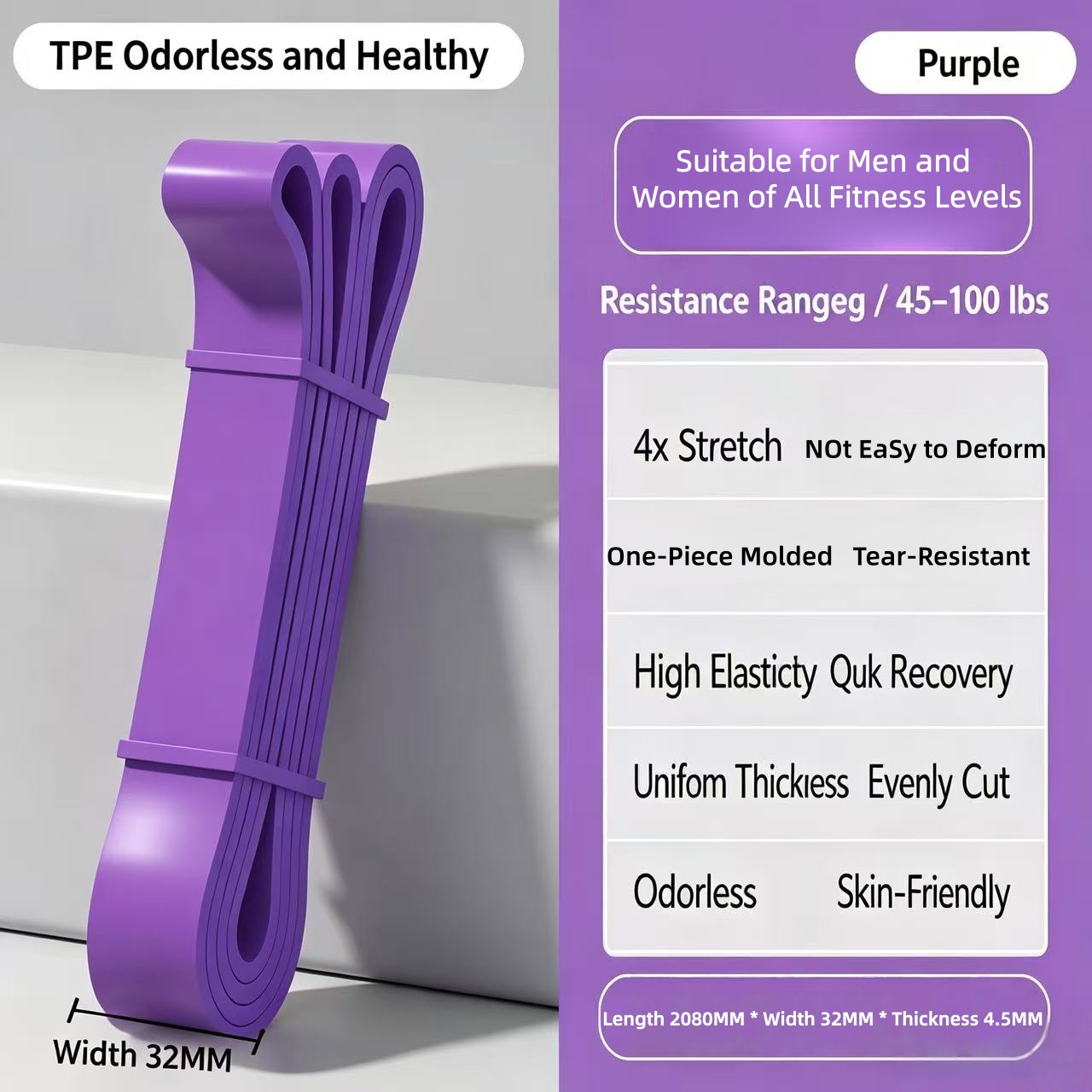 Bandas de Resistencia TPE de 6 - Difference Pilates And Yoga reseña y precio