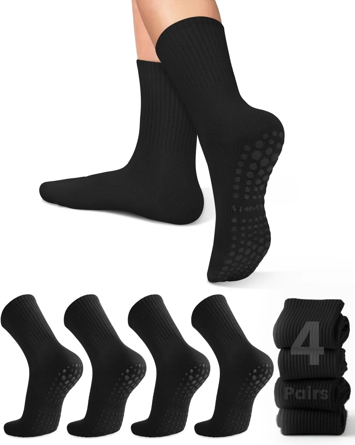 4 pares de calcetines de yoga  - Pilates & Yoga Vertebrasana reseña y precio